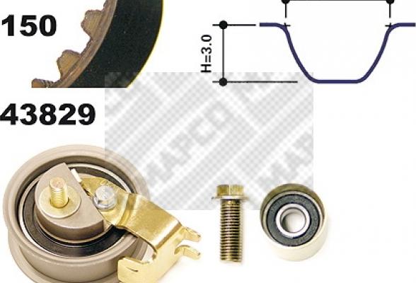 Mapco 23831 - Комплект зубчатого ремня ГРМ mashina-shop.ru