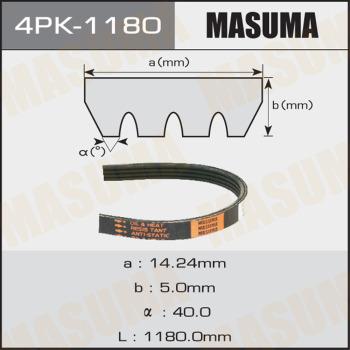 MASUMA 4PK-1180 - Поликлиновой ремень mashina-shop.ru