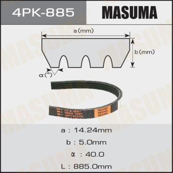 MASUMA 4PK885 - Поликлиновой ремень mashina-shop.ru