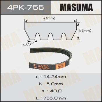 MASUMA 4PK755 - Поликлиновой ремень mashina-shop.ru