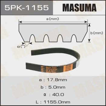 MASUMA 5PK1155 - Поликлиновой ремень mashina-shop.ru