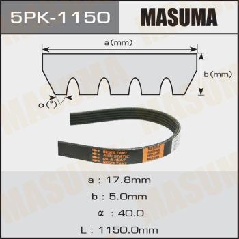 MASUMA 5PK1150 - Поликлиновой ремень mashina-shop.ru