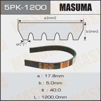 MASUMA 5PK1200 - Поликлиновой ремень mashina-shop.ru