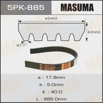 MASUMA 5PK885 - Поликлиновой ремень mashina-shop.ru