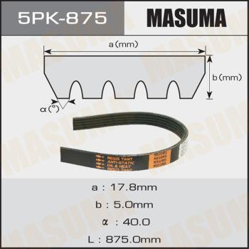 MASUMA 5PK875 - Поликлиновой ремень mashina-shop.ru