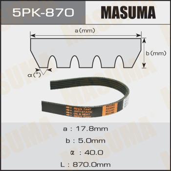 MASUMA 5PK870 - Поликлиновой ремень mashina-shop.ru