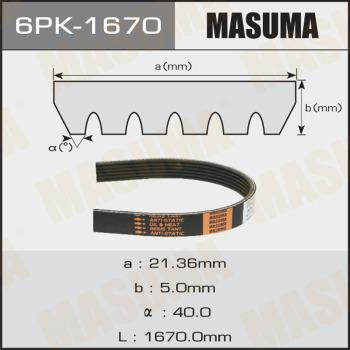 MASUMA 6PK1670 - Поликлиновой ремень mashina-shop.ru