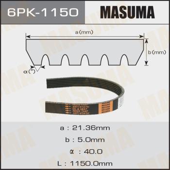 MASUMA 6PK-1150 - Поликлиновой ремень mashina-shop.ru