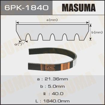 MASUMA 6PK1840 - Поликлиновой ремень mashina-shop.ru