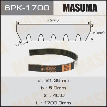 MASUMA 6PK1700 - Поликлиновой ремень mashina-shop.ru