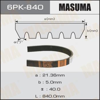 MASUMA 6PK-840 - Поликлиновой ремень mashina-shop.ru