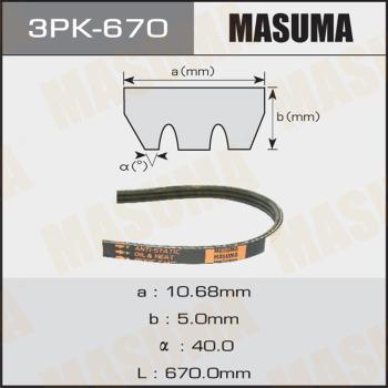 MASUMA 3PK-670 - Поликлиновой ремень mashina-shop.ru