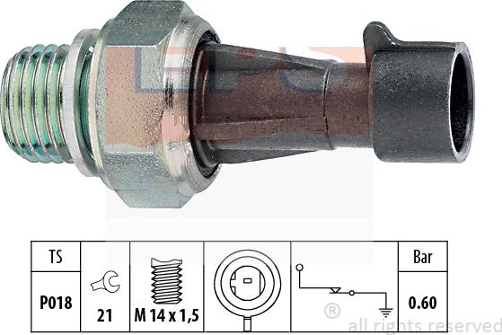 MDR EPS-1800 129 - Датчик, давление масла mashina-shop.ru