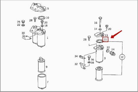 Mercedes-Benz A 000 477 35 80 - Прокладка, фильтр очистки топлива mashina-shop.ru