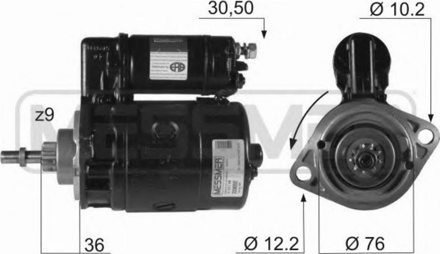 Messmer 220092 - Стартер mashina-shop.ru