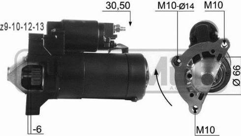 Messmer 220074A - Стартер mashina-shop.ru