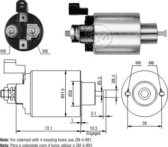 Messmer ZM4991 - Тяговое реле, соленоид, стартер mashina-shop.ru