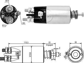 Messmer ZM4897 - Тяговое реле, соленоид, стартер mashina-shop.ru