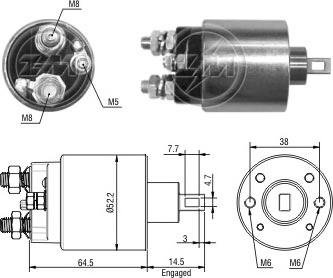 Messmer ZM485 - Тяговое реле, соленоид, стартер mashina-shop.ru