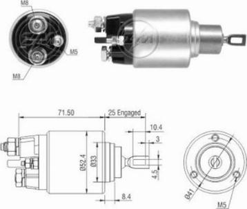 Messmer ZM4382 - Тяговое реле, соленоид, стартер mashina-shop.ru