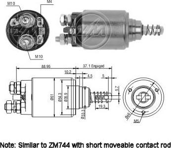 Messmer ZM544 - Тяговое реле, соленоид, стартер mashina-shop.ru