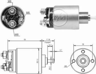 Messmer ZM1961 - Тяговое реле, соленоид, стартер mashina-shop.ru