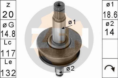 Messmer ZN0957 - Ведущая шестерня, бендикс, стартер mashina-shop.ru