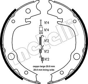 Metelli 53-0443K - Комплект тормозов, ручник, парковка mashina-shop.ru