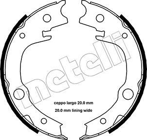 Metelli 53-0443 - Комплект тормозов, ручник, парковка mashina-shop.ru