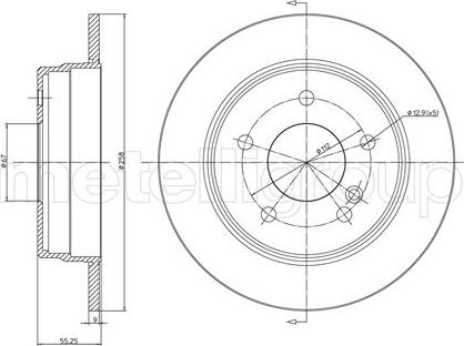 Metelli 23-0315C - Тормозной диск mashina-shop.ru