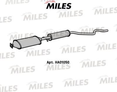 Miles HA01050 - Средний глушитель выхлопных газов mashina-shop.ru