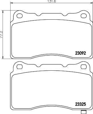 Mintex MDB2592 - Тормозные колодки, дисковые, комплект mashina-shop.ru