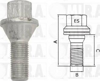 MI.R.A. 29/1730 - Болт крепления колеса mashina-shop.ru