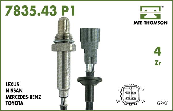 MTE-Thomson 7835.43.035P1 - Лямбда-зонд, датчик кислорода mashina-shop.ru