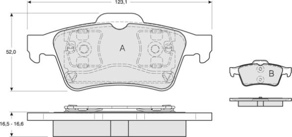 MTR MT618 - Тормозные колодки, дисковые, комплект mashina-shop.ru