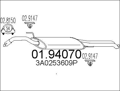 MTS 01.94070 - Глушитель выхлопных газов, конечный mashina-shop.ru