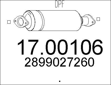 MTS 17.00106 - Сажевый / частичный фильтр, система выхлопа ОГ mashina-shop.ru