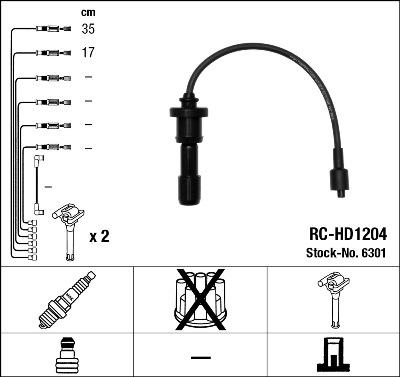 NGK 6301 - Комплект проводов зажигания mashina-shop.ru