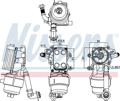 Nissens 91340 - Масляный радиатор, двигательное масло mashina-shop.ru