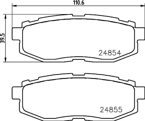 Nisshinbo NP7013 - Тормозные колодки, дисковые, комплект mashina-shop.ru