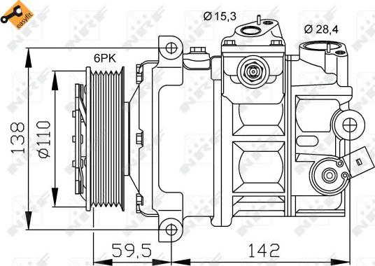 NRF 32147 - Компрессор кондиционера mashina-shop.ru