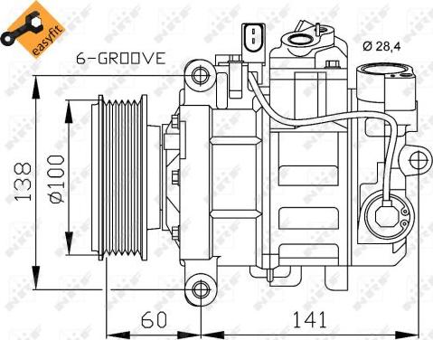 NRF 32263 - Компрессор кондиционера mashina-shop.ru