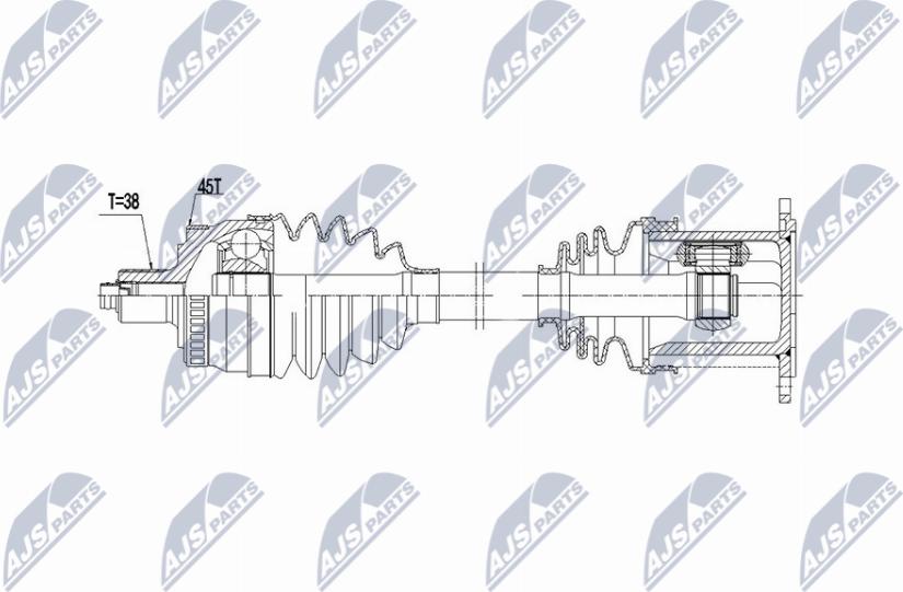 NTY NPW-AU-112 - Приводной вал mashina-shop.ru