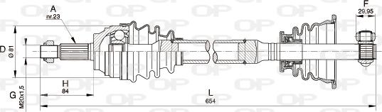 Open Parts DRS6112.00 - Приводной вал mashina-shop.ru