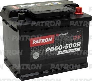 Patron PB60-500R - Стартерная аккумуляторная батарея, АКБ mashina-shop.ru