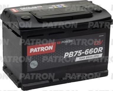 Patron PB75-660R - Стартерная аккумуляторная батарея, АКБ mashina-shop.ru