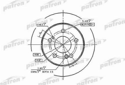 Patron PBD1583 - Тормозной диск mashina-shop.ru