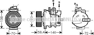 Prasco AIAK262 - Компрессор кондиционера mashina-shop.ru