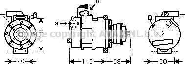 Prasco AIK280 - Компрессор кондиционера mashina-shop.ru