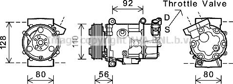 Prasco BWK416 - Компрессор кондиционера mashina-shop.ru